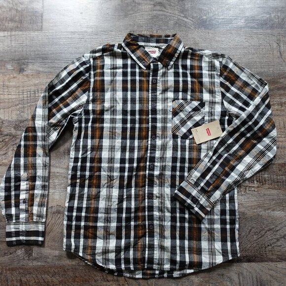 Levi's Classic One Pocket Standard Fit Shirt men's medium plaid NWT - Picture 1 of 12